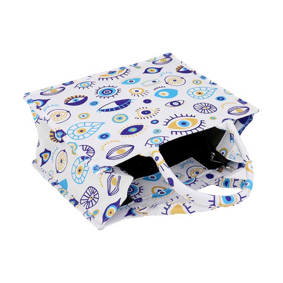 Chic Eye-Print Canvas Tote Bag